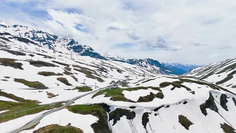 Aerial view of the border between Italy and France in the alpes Video stock 297472158