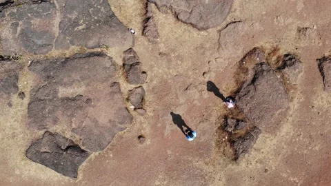 Aerial View from Bottom to Top Over Ancient Chapora Fort in North Goa, India 스톡 동영상 130490037