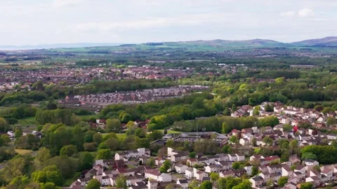 Aerial View of Bourtreehill and Irvine North Ayrshire Video stock 334673401