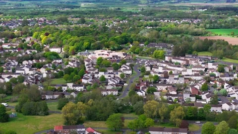 Aerial View of Bourtreehill Residential Estate in Scotland 库存影片 335080452