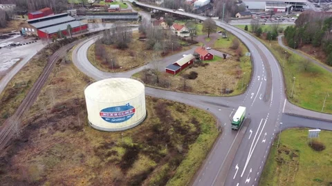 Aerial view, Boxholm ost Stock Footage 147332173