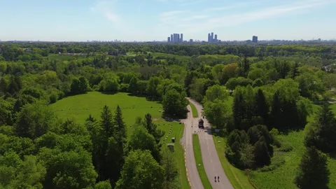 Aerial View of Boyd Conservation Park in Vaughan Ontario Video stock 335797959