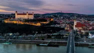 Aerial View Of Bratislava Stock Footage