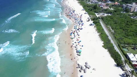 Aerial view of Brava Beach in Florianópolis Santa Catarina luxurious paradise Stock Footage 317726153