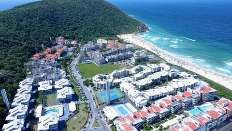 Aerial view of Brava Beach in Florianópolis, Santa Catarina, Brazil Stock Photos