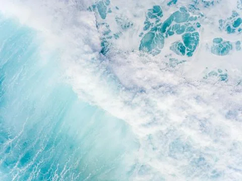 Aerial view of a breaking Ocean wave Foto stock