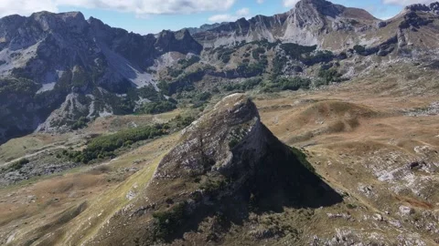 Aerial view of the breathtaking mountains of Durmitor National Park, Montenegro Stock Footage 287761182