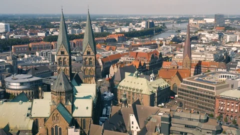 Aerial view of Bremen Stock Footage 115247368