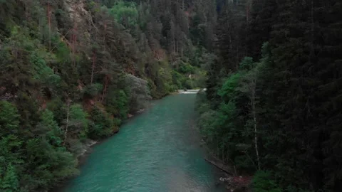 Aerial view of a bridge in the Alps. Stock Footage 133734174