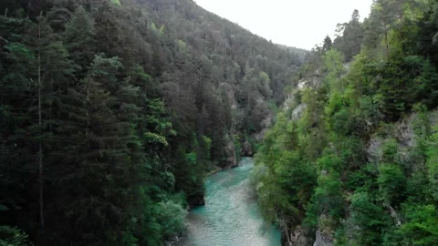 Aerial view of a bridge in the Alps. Stock Footage 133736047