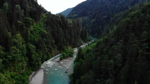 Aerial view of a bridge in the Alps. Stock Footage 133736414