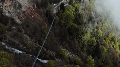 Aerial view of a bridge and river in Veneto (Italy). Stock Footage 154650719