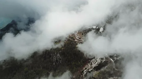 Aerial view of a bridge and river in Veneto (Italy). Stock Footage 154650932