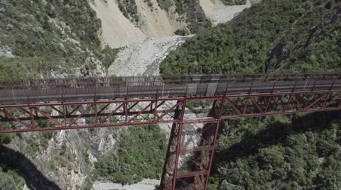 Aerial view of a bridge Stock Footage 34256541