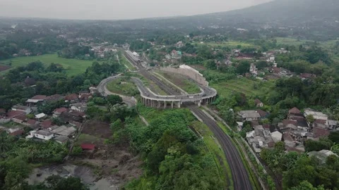 Aerial view of a bridge Stock Footage 291762893