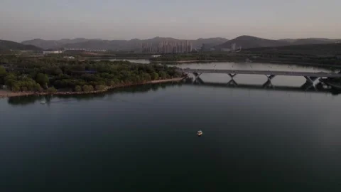 Aerial View of the Bridge Stock Footage 328522108