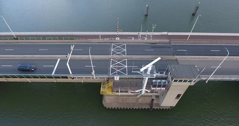 Aerial view of bridge over river, beautiful road Video stock 101149999