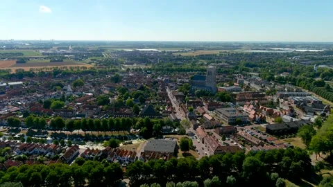 Aerial view of Brielle, Netherlands. Vídeo Stock 275275953