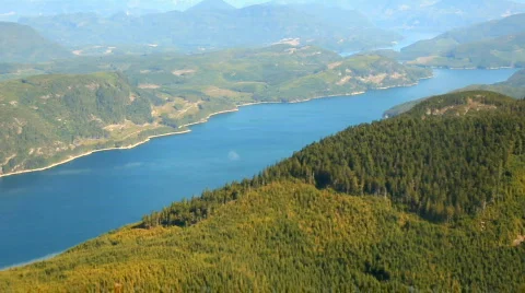 Aerial view British Columbia Stock Footage