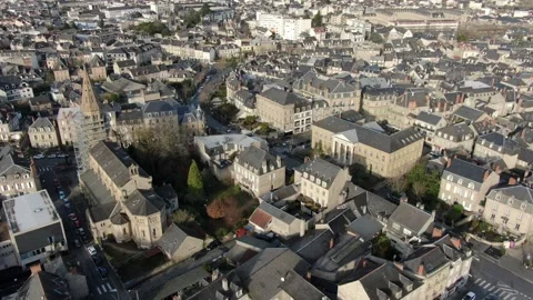 Aerial view of Brive-la-Gaillarde in january by drone 13 Stock-Footage 302208248