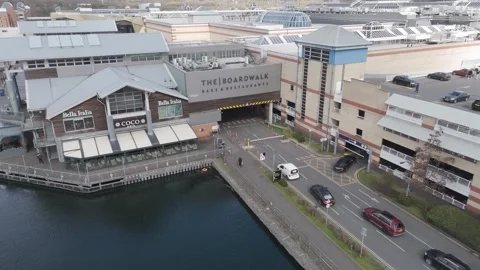 Aerial view of The Broadwalk Shopping Stock Video Pond5