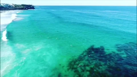 Aerial View of Bronte Beach Stock Footage 112468354