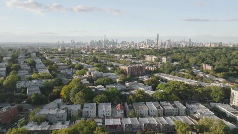 Aerial view of Brooklyn Stock Footage 292444201