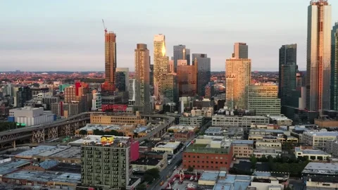 Aerial view of Brooklyn New York. New York NY USA. Stock Footage