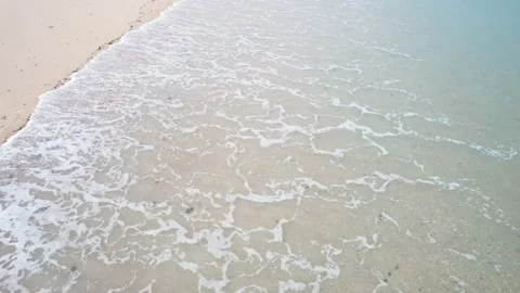 Aerial view of bubbles and foam on the shoreline The Concept of Nature Vídeos de archivo 331984416