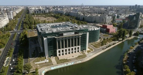 Aerial View of Bucharest downtown Stock Footage 108832604