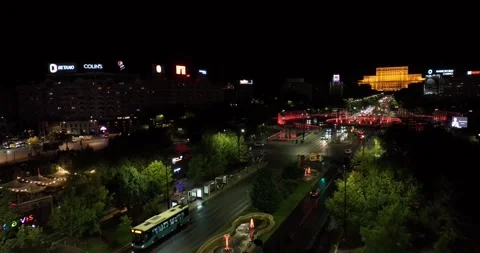 Aerial View of Bucharest downtown Stock Footage 226943083
