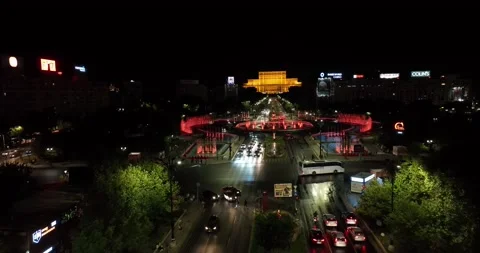 Aerial View of Bucharest downtown Stock Footage 226943253