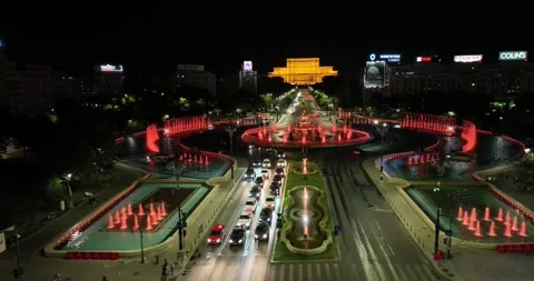 Aerial View of Bucharest downtown Stock Footage 226943560