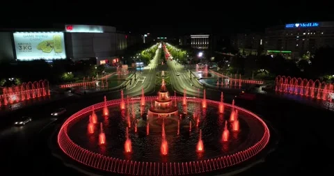 Aerial View of Bucharest downtown Stock Footage 226943663