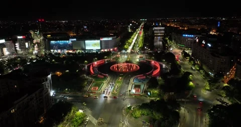 Aerial View of Bucharest downtown Stock Footage 226943791