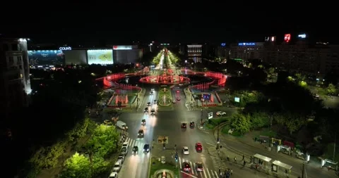 Aerial View of Bucharest downtown Stock Footage 226943945