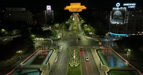Aerial View of Bucharest downtown Stock Footage 226944430