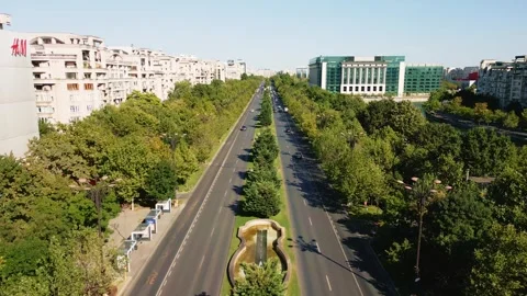 Aerial View of Bucharest downtown Video stock 251943244