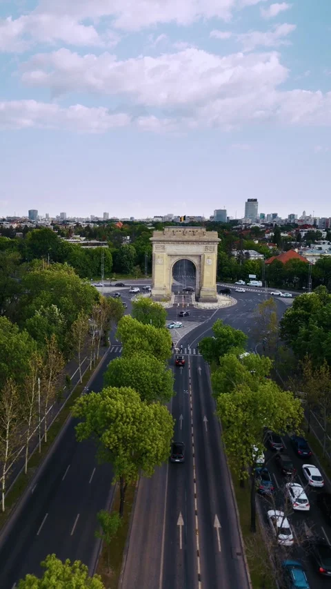 Aerial View of Bucharest downtown Video stock 308414629