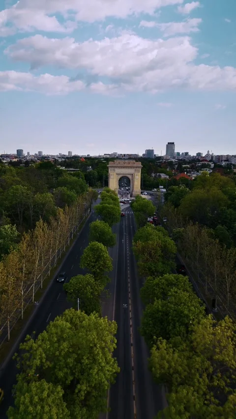 Aerial View of Bucharest downtown Video stock 308414677