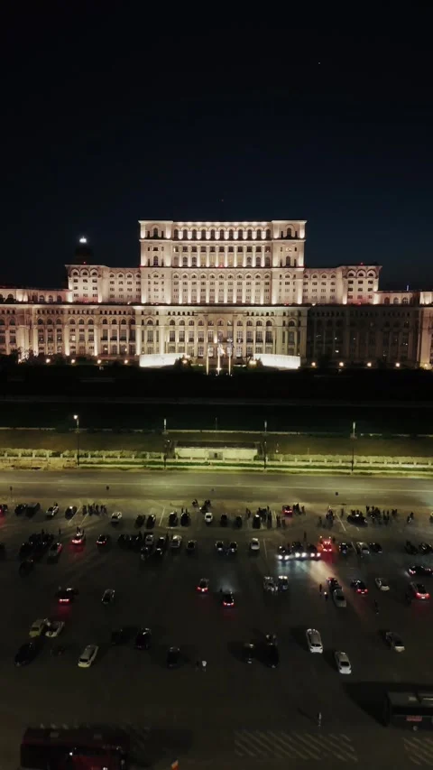 Aerial View of Bucharest downtown Video stock 308414734