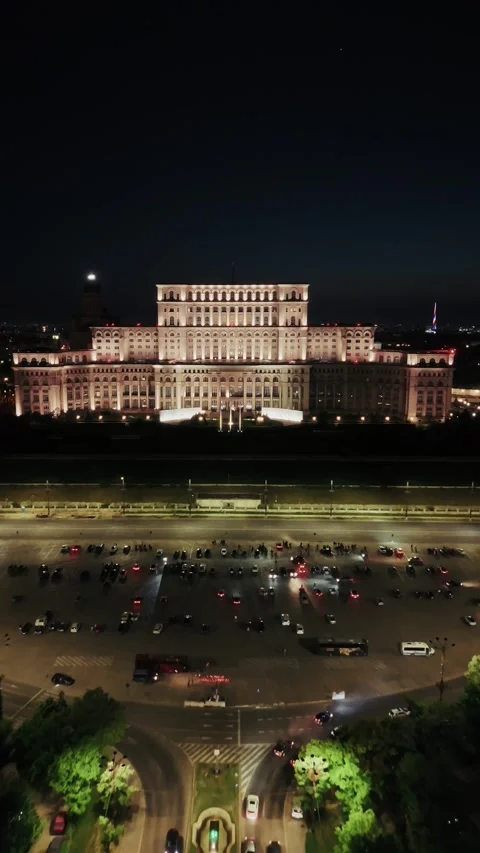 Aerial View of Bucharest downtown Video stock 308414951