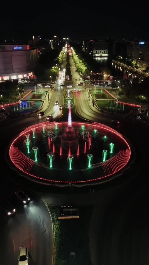 Aerial View of Bucharest downtown Stock Footage 308414963