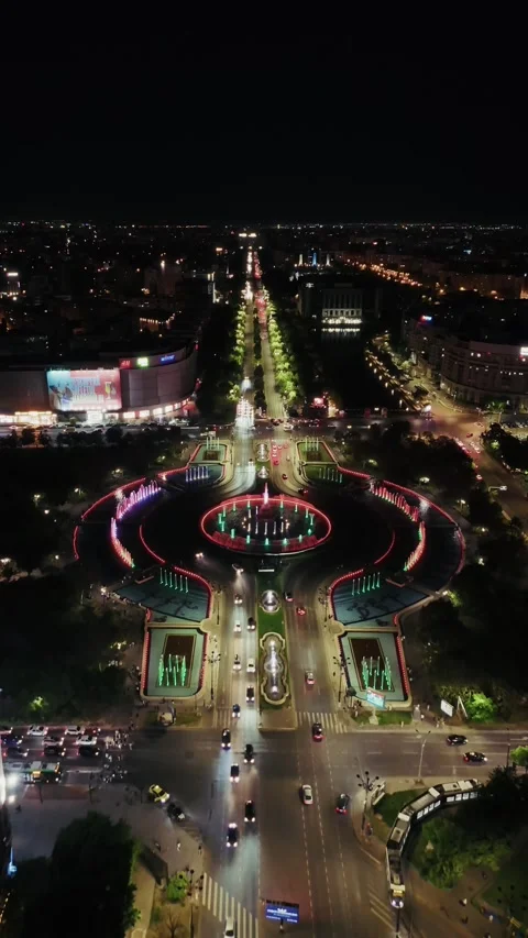 Aerial View of Bucharest downtown Video stock 308414987
