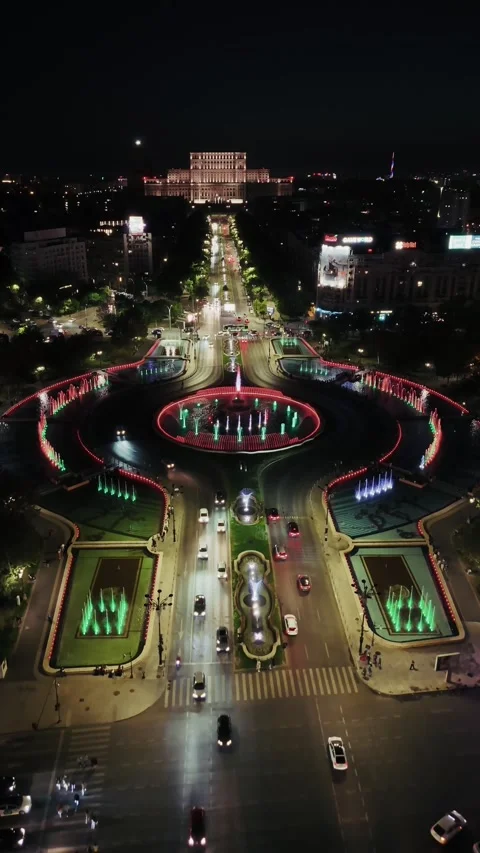Aerial View of Bucharest downtown Video stock 308415034