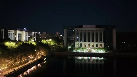 Aerial View of Bucharest downtown Stock Footage 308424883