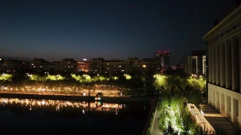 Aerial View of Bucharest downtown Stock Footage 308424981