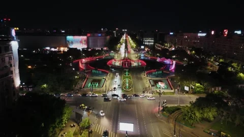 Aerial View of Bucharest downtown Stock Footage 308425020