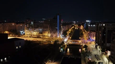 Aerial View of Bucharest downtown Stock Footage 308425058
