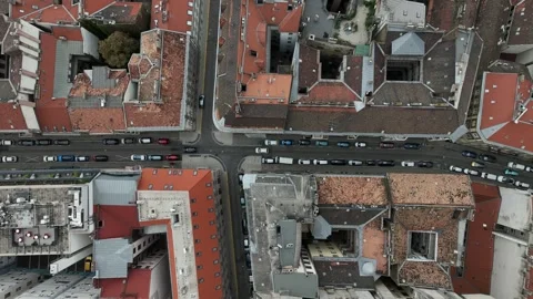 Aerial view of Budapest During Cloudy day Video stock 297007577